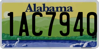 AL license plate 1AC7940