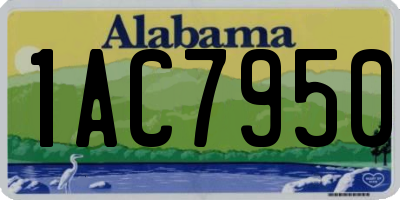 AL license plate 1AC7950