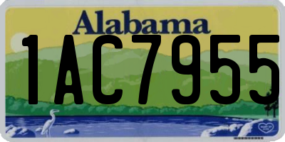 AL license plate 1AC7955