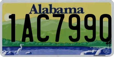 AL license plate 1AC7990