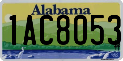AL license plate 1AC8053