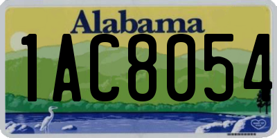 AL license plate 1AC8054