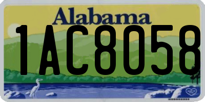 AL license plate 1AC8058