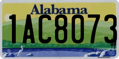 AL license plate 1AC8073