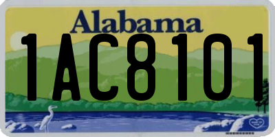 AL license plate 1AC8101