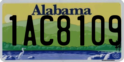 AL license plate 1AC8109