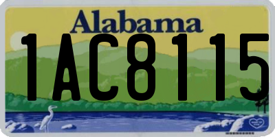 AL license plate 1AC8115