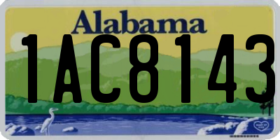 AL license plate 1AC8143