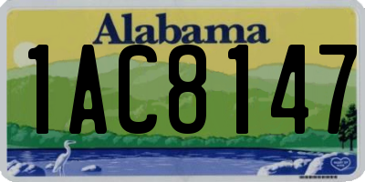 AL license plate 1AC8147