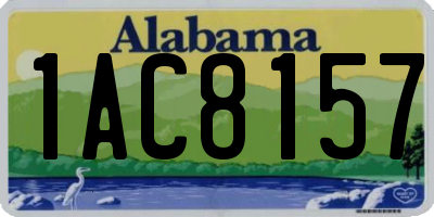 AL license plate 1AC8157