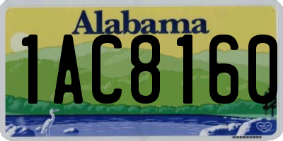 AL license plate 1AC8160