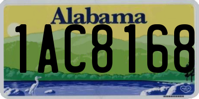 AL license plate 1AC8168