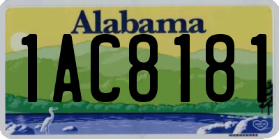 AL license plate 1AC8181