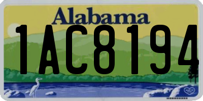 AL license plate 1AC8194