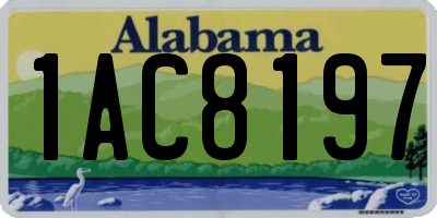 AL license plate 1AC8197