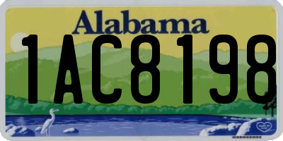 AL license plate 1AC8198