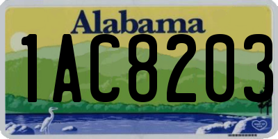 AL license plate 1AC8203
