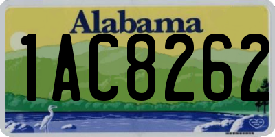 AL license plate 1AC8262