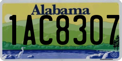 AL license plate 1AC8307