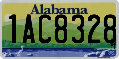 AL license plate 1AC8328