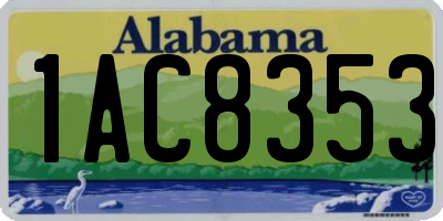 AL license plate 1AC8353
