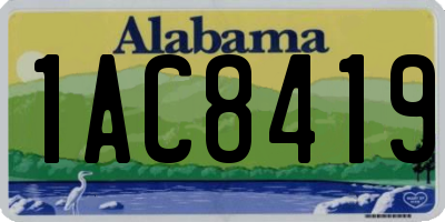 AL license plate 1AC8419