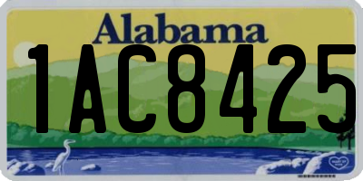 AL license plate 1AC8425
