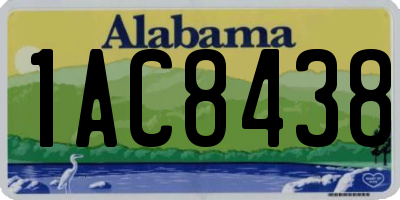 AL license plate 1AC8438