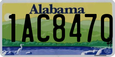 AL license plate 1AC8470