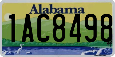 AL license plate 1AC8498