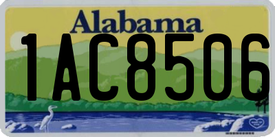 AL license plate 1AC8506