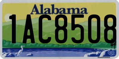 AL license plate 1AC8508