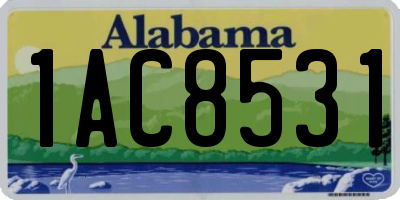 AL license plate 1AC8531