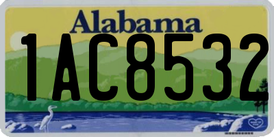 AL license plate 1AC8532