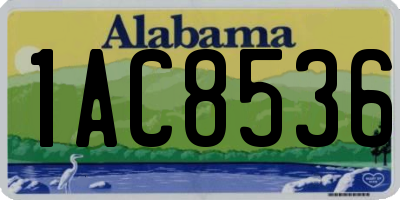 AL license plate 1AC8536