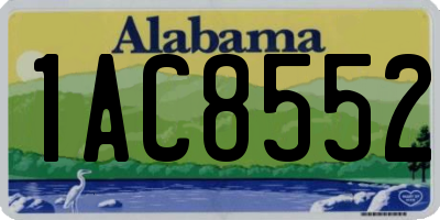 AL license plate 1AC8552