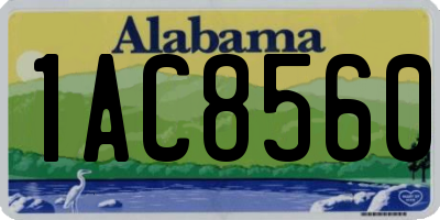 AL license plate 1AC8560