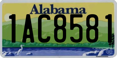 AL license plate 1AC8581