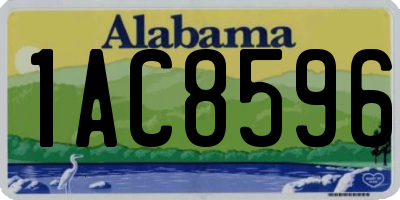 AL license plate 1AC8596