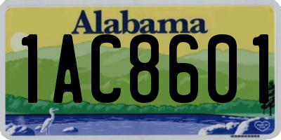 AL license plate 1AC8601