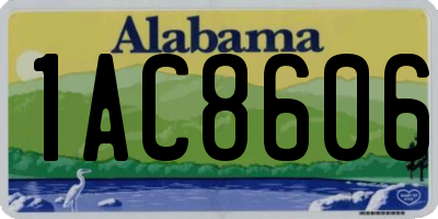 AL license plate 1AC8606