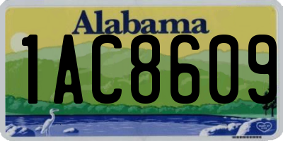AL license plate 1AC8609