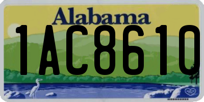 AL license plate 1AC8610