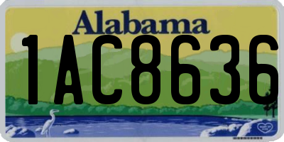 AL license plate 1AC8636