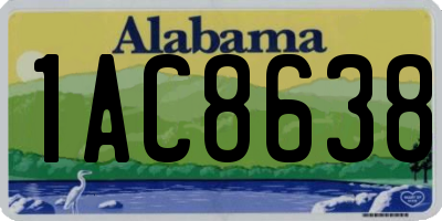 AL license plate 1AC8638