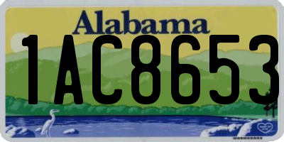 AL license plate 1AC8653