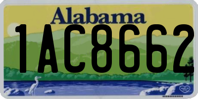 AL license plate 1AC8662