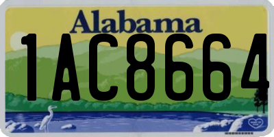 AL license plate 1AC8664