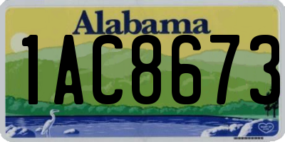 AL license plate 1AC8673