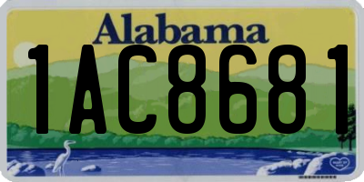 AL license plate 1AC8681